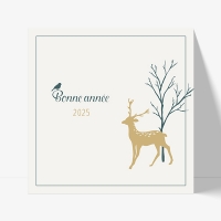 Carte De Voeux Vierge Avec Un Cerf - Toutes Occasions - Neuve Avec Enveloppe