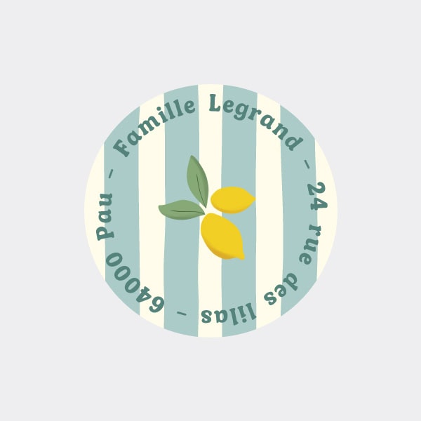 Sticker-adresse Citrons